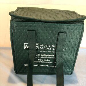 NWOT Bag Makers Green Cooler Bag with Handles - Advertising on Front #G3